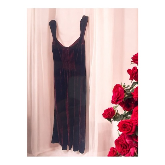 Reformation Velvet Burgundy Dress - Picture 2 of 5